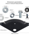 Steering Gear Rebuild Kit With Sector Plate Fits Craftsman AYP Poulan Weedeater Jonsered And Electrolux Lawn Mowers And Garden Tractors Replace Models 587738906 532194747 194732 532194732 Easy Install showing sector plate and hardware dimensions