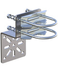 Heavy Duty Universal Mounting Bracket With Knockout Anti Vibration Stability For Security Cameras PTZ Domes And Wireless Routers stainless steel details.