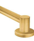 Close-up of Brushed Gold 24 Inch Bathroom Safety Grab Bar Stainless Steel Shower Bar, wall mount detail for handicapped or elderly.