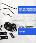 4-Speed Shifter Linkage Kit For Muncie Manual Transmission, Fits Classic Chevy Buick Oldsmobile Pontiac Models, Replaces 3733163, Durable Steel Construction For Smooth, Precise Shifts. Black steel linkage kit parts with brackets and rods