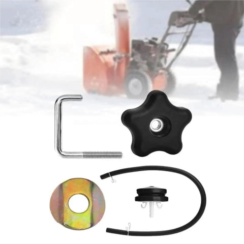 Heavy Duty 2 Set Blower Handle Knob Kit With Bolt Lock Screw And Gasket For Farm Garden Tools. black knob, bolt, gasket, and hose