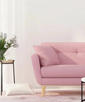 Pink sofa with Four Pack Wood Furniture Feet Hardwood Round Bun Legs For Sofa Cabinet Table Replacement