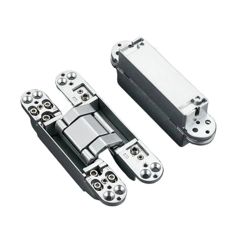 2 Pack Heavy Duty Hidden Door Hinges For Wood Interior Doors, 40 And 80KG Load, 180 Degree Opening, Adjustable Alignment