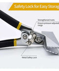 Sheet Metal Bending Pliers With Wide Jaws And Straight Jaws 80mm, highlighting strengthened rivets and metal safety lock features.