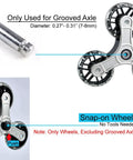 Replacement Stair Climbing Wheels For Shopping Cart And Laundry Trolley, Triangle Rubber Wheels For Foldable Cart, Sold As A Pair