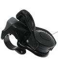 Right Thumb 7 Speed Bike Shifter Paddle For Mountain And Folding Electric Bike Front And Rear Gear Shifter One Finger Quick Shift Durable 22mm Handlebar Fit For Outdoor Riding Easy Install, close-up view of black handlebar clamp.