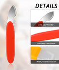 Stainless steel fruit peeler with anti-skid handle and protective cover