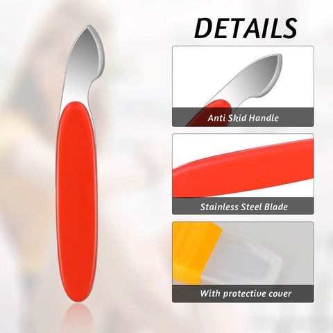 Stainless steel fruit peeler with anti-skid handle and protective cover
