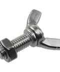 6 Pack M8 Thumb Screws 1.25x20mm Stainless Steel Butterfly Wing Nuts With Nuts Toolless Hand Tighten For Easy Quick Adjustments Durable 304