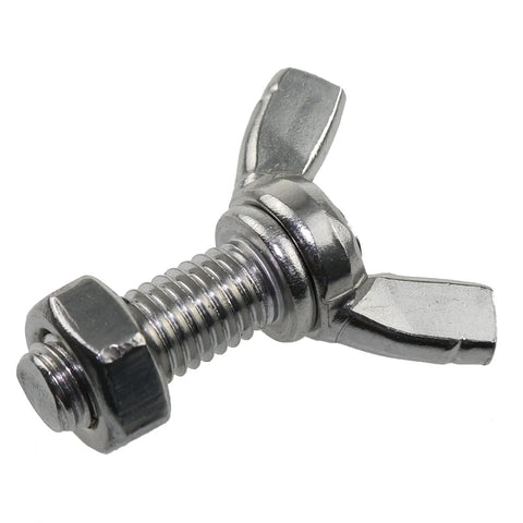 6 Pack M8 Thumb Screws 1.25x20mm Stainless Steel Butterfly Wing Nuts With Nuts Toolless Hand Tighten For Easy Quick Adjustments Durable 304