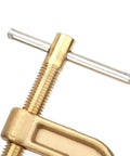 Top Tier High Quality Brass Ground Welding Earth Clamp G Type For 500A Heavy Duty Use Delivers a close-up view of steel screw and brass body.