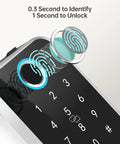 Smart Door Lock No Fuss With Keypad And Fingerprint Biometric Bluetooth Digital Entry showing fingerprint sensor