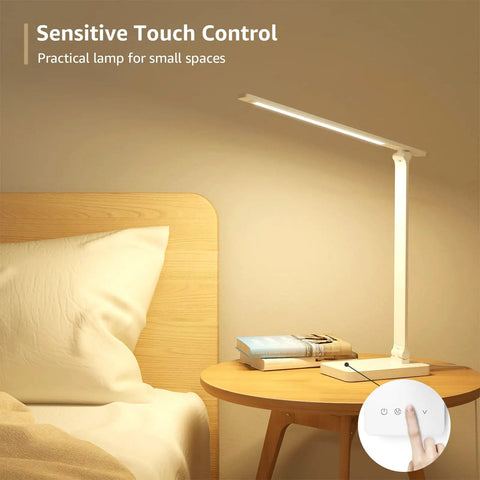 LED Desk Lamp With Five Color Modes And Five Brightness Levels For Reading Crafting Sewing Puzzles And Nail Work 9.5W 800LM Dimmable
