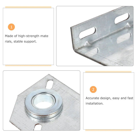 Heavy Duty Two Pack Garage Door Torsion Spring Center Bearing Bracket Rock Solid Anchor Support Kit With One Inch Inner Diameter For No Fuss Installation And Long Term Reliable Performance Upgrade