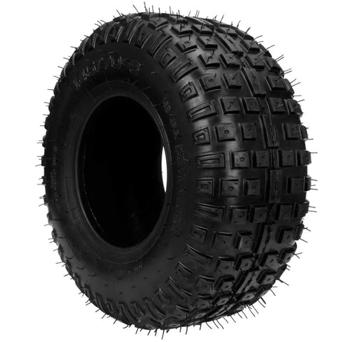 Set Of 2 145/70-6 Tubed Knobby Tires With Inner Tubes For Mini Bikes Quad Go Karts ATVs UTVs Golf Carts Lawn Mowers And More 6 Inch Rim Size With Valve Caps Included, showing one tire