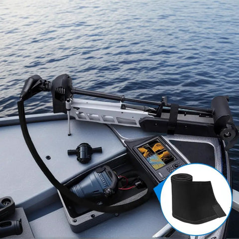 Boat with mounted equipment showcasing Neoprene Shop Vac Hose Cover For Car Detailing Keeps Your Ride Paint And Interior Safe