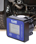 Digital LCD Aluminum Flow Meter Half Inch High Accuracy Diesel Fuel Water Flow Sensor attached below vehicle
