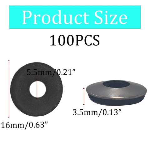 100 Piece Bundle Of Bonded Sealing Washers Crafted From Heavy Duty 304 Stainless Steel And Neoprene Rubber Gaskets for marine hardware size overview