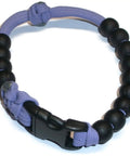 Trail Ready Pace Counter Bead Bracelet For Hiking And Orienteering, Rugged No Glue End Cord, 550 Pound Strength, Lavender 8 Inch Size