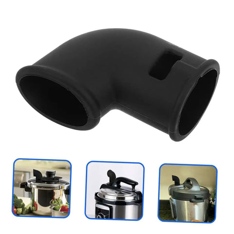 2 Pack Silicone Steam Release Hoses For Pressure Cooker And Air Fryer, High Temperature Resistant Gasket Tubes in black
