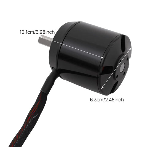 Side view of 2300W Brushless Motor For Electric Skateboards And DIY E Vehicles 4080 RPM High Torque 170KV DC Motor 24 To 50V