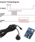 Ultrasonic Sensor Module SR04T 5V for Distance Measuring and Industrial Liquid Level Detection with circuit board and cable