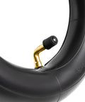 Heavy Duty 10x2 Inner Tubes, 40 Percent Thicker, 2 Pack, angled valve stem detail for electric scooters, eBikes, and strollers.