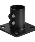 Beefy Black Chain Link Fence Post Floor Flange Fits 2 3 8 Inch OD Posts 2 And A Half Inch Base With Five Pre Drilled Holes For Quick Mount