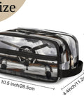 Go-To Vintage Airplane Travel Toiletry Bag For Women And Men, spacious dopp kit with airplane print and durable handle, 10.5x4.4x5.3 in