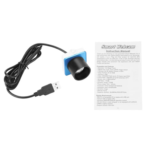 1.25 Inch Telescope Digital Eyepiece Camera With USB Port Real Time Live View, cable and instruction manual, ideal for planetary imaging.