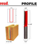 Freud Double Flute Straight Bit Eclipse Grind With Tico Hi Density Carbide for CNC and Handheld Routers, 1/2-inch diameter, 4-1/8 length