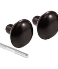 Solid Brass Vintage Door Knob Spindle Set - 2-1/4 Inch Outside Diameter Bronze Finish, Interior Door Hardware Replacement