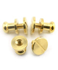 Top Notch Solid Brass Sam Browne Screw Studs With Nail Round Rivet Ends Great For Kickass DIY Leather Projects Belt Hardware Bag Embellishments And Sneaker Customizing Eight Piece Set Six Millimeter Heads