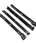One Pair Drawer Slides Bottom Mount Replacement Iron Hardware For Furniture And DIY Projects shown in black metal
