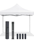 10x10 Ft Instant Pop Up Canopy Waterproof Outdoor Shade Tent Ready In A Snap Heavy Duty Portable Shelter with accessories