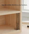 Heavy Duty Stainless Steel Corner Bracket For Furniture Reinforcement And Shelf Stabilization Right Angle Support on cabinet