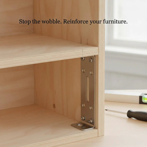 Heavy Duty Stainless Steel Corner Bracket For Furniture Reinforcement And Shelf Stabilization Right Angle Support on cabinet