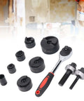 Ratchet Hole Punch Kit For Cutting Clean Burr Free Holes From Half Inch To Two Inch In Metal Plastic And Aluminum