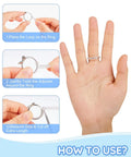 Invisible Ring Guards Kit With Spiral Silicone Size Adjusters 16 Pack In 4 Sizes For Loose Rings installation steps