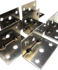 Sturdy Bulk Pack Of One Thousand Heavy Duty Galvanized L Shape Corner Braces solid metal connectors with six pilot holes.