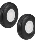 RC Airplane Tire And Wheel Set, PU Sponge Tire With Plastic Hub, 4.5 Inch, 2 Pack For DIY RC Mod, 5.5mm Axle Hole