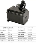 Hella Smooth Nema23 Stepper Motor Paired With Planetary Gearbox 4 To 1 Ratio Speed Reducer For Cnc Builds And Diy Robot Arms Delivering Killer Precision, detailed motor specifications, black finish.