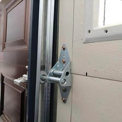 Beefed-Up 1.8-Inch Steel Garage Door Rollers Set For 2-Inch Track Replacement installed on a wooden door showing smooth operation