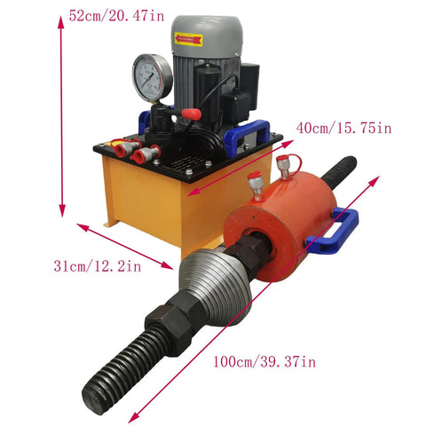 100 Ton Excavator Sleeve Pressing Machine With Electric Pump 220V 1.5KW Hydraulic Crawler Pin Press with dimensions