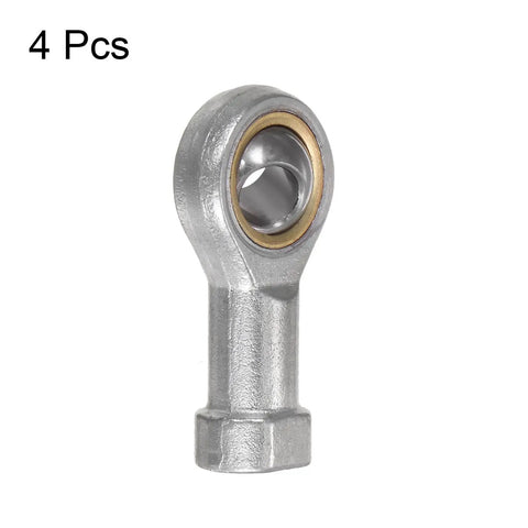 Set Of 4 8mm Rod End Bearings M8x1.25 Left Hand Thread Female Cast Iron Rod End Joints With Jam Nut Copper Plated Cage For Built Tough Durability And Corrosion Resistance, 4 Pcs