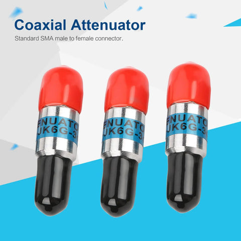 3 Pack SMA Male To Female Coaxial DC Block Attenuator 10dB Constant Attenuation 2W 50 Ohm DC 6.0 GHz