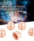 Premium 5 Pack Plasma Cutter Nozzles For Cutting Machines Compatible With Model 420169 Torch Tips Copper 32mm steel cutting tips