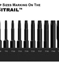 Security TORX Bit Set For Impact Drivers, 2 Inch S2 Steel Bits With Manganese Phosphate Coating, Includes T8 T9 T10 T15 T20 T25 T27 T30 T40 T45, 10-Piece Tamper Proof Star Bit Set Built For Heavy Duty Projects, showing bits in holder with size markings