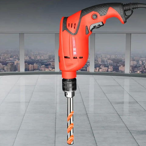 Triangular Tungsten Steel Drill Bit Featuring A Threaded Shank To Knock Out Clean Holes Through Concrete Marble Hardwood And Drywall in electric drill