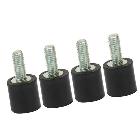 Anti Vibration Rubber Mounts 4 Pack With Metal Silentblock Bobbins For Air Compressors Engines And Audio Gear Noise Reduction And Shock Absorption VD8x8 M3x8 Size, rubber and metal